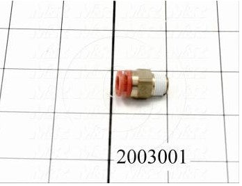 Fitting 1/8 NPT Port Size, Single Mount, 1/4" Tube - 2003001